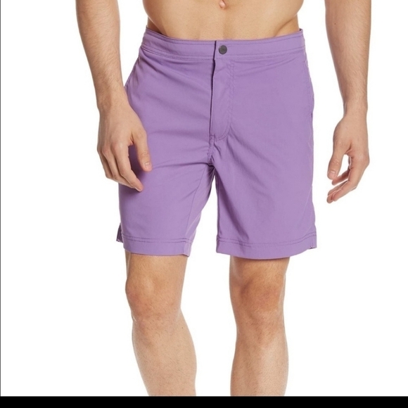 New ONIA Calder 7.5" E Solid 678 Amethyst Swim Trunks - Picture 10 of 10